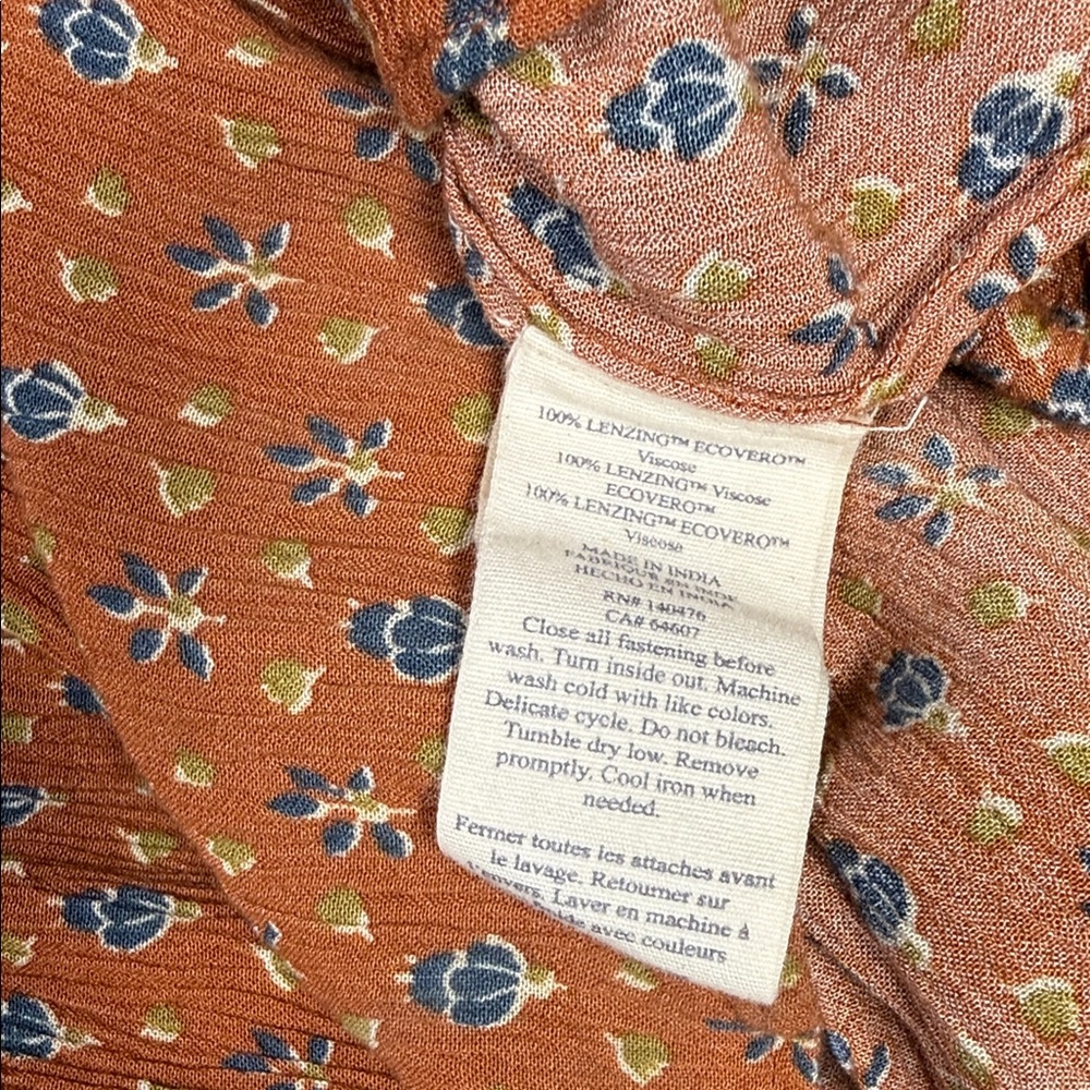 Faherty Woodstock Terracotta Floral Maxi Dress - Picture 12 of 15